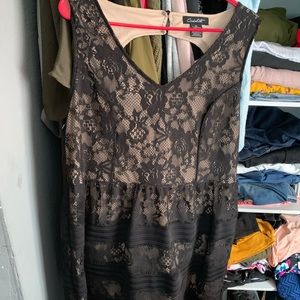 Black and nude lace dress